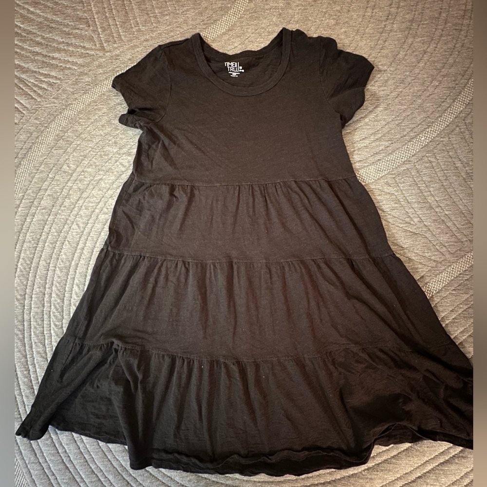 Time and Tru Black Tiered Dress